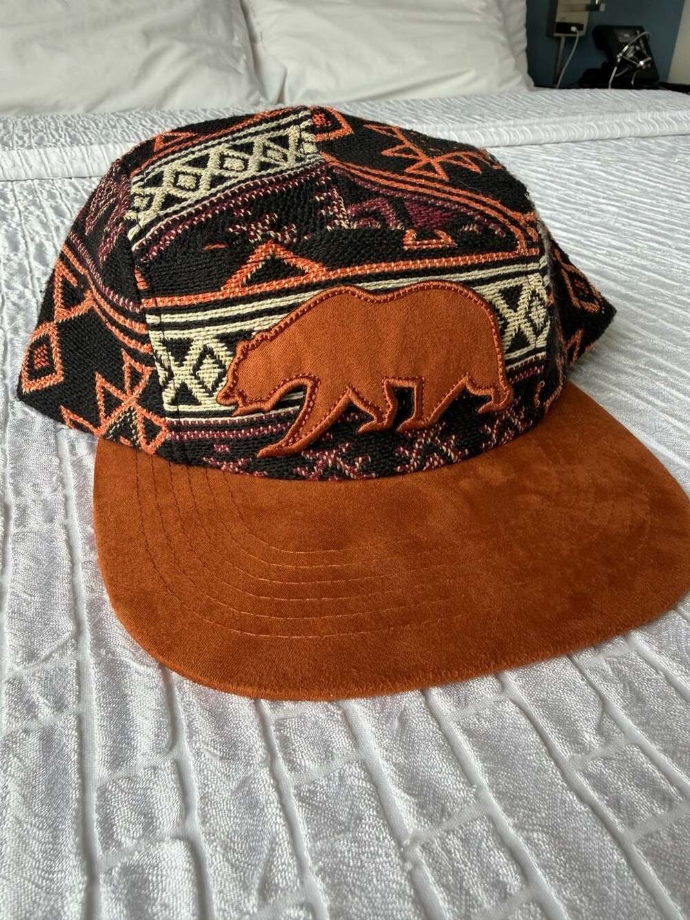Grassroots California Aztec Bear Pattern Snapback Hat